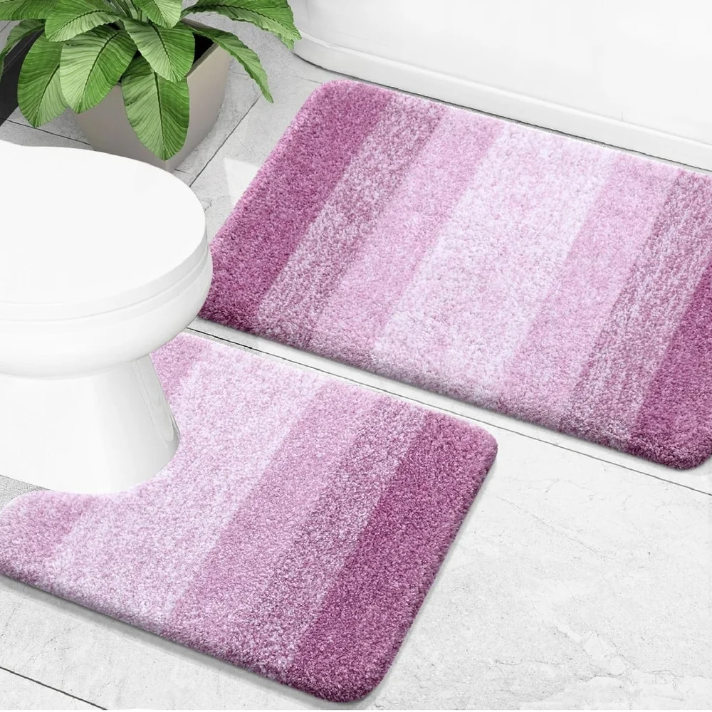 Purple Gradient Bath Mat Set 24